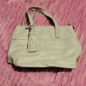 Sonoma Cream Shoulder Bag with Tassel Accent
